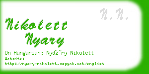 nikolett nyary business card